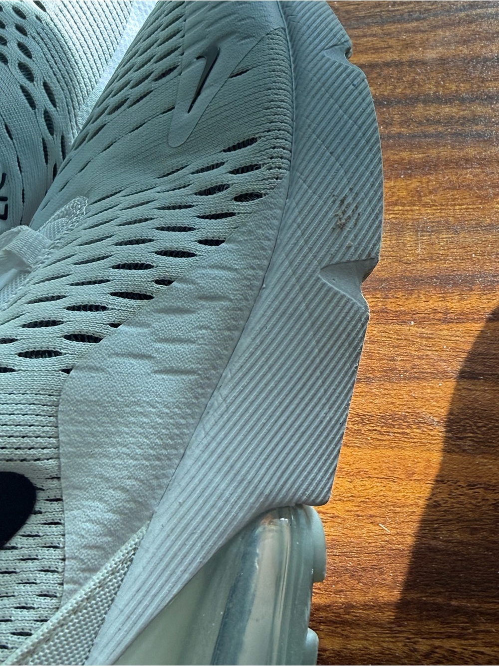 Nike Air Max 270 Women’s White Athletic Sneakers - Picture 6 of 7